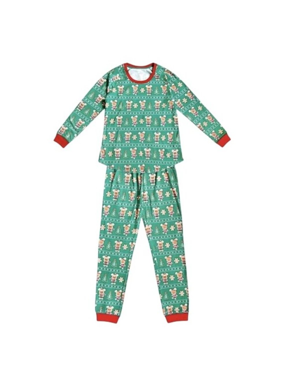 Disney Mickey & Friends Gingerbread PJ Pals 2 piece Pajamas Set, Size 2X